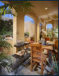 Patio at Sea Cove courtyard homes. 