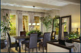 Dining room at Sea Cove courtyard homes. 