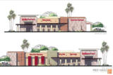 Rendering of neighborhood commercial uses.