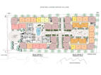 Site plan of this three and four story over podium project.