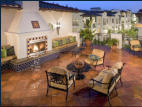 Common area patio overlooking the pool.