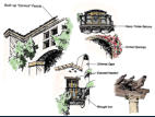 Typical community design features as architectural guidelines for merchant builders.